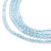 海藍寶串珠 切角圓形 直徑3毫米 孔徑0.8毫米 長度39-40厘米/條
