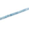 Aquamarine facettierte wassertropfenförmige Perlenkette 2x3mm Durchmesser des Loch 0 6mm ca. 136 Stck / Strang 15~16"