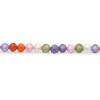 Mischungsfarbe Zirkonia Perlen facettiert rund Durchmesser 3 mm Loch 0,5 mm 39–40 cm/Strang