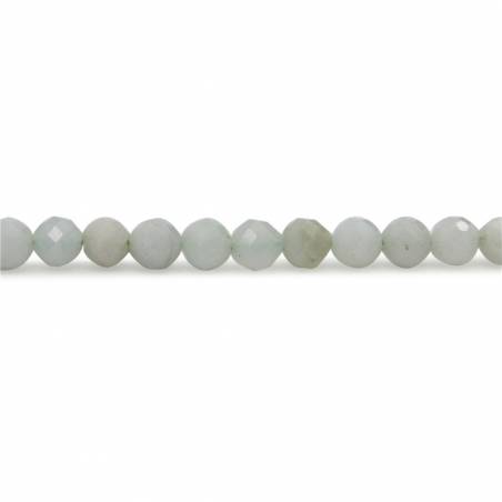 Perline di giada naturale sfaccettate rotonde Diametro 2mm Foro 0,8 mm Lunghezza 39-40 cm/filo
