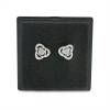 Fleur de Clou d'oreille pour perles semi-percée en argent 925 rhodié avec Zirconium-E2704 11mm x 1paire