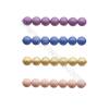 8mm Matte Shell Pearl Round Beads   Hole 0.8mm  about 50 beads/strand  15~16"