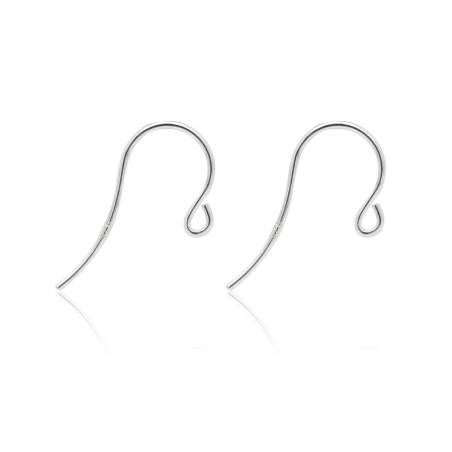Crochets d'oreille avec anneau en argent 925  Taille 11x20mm  diamètre du fil 0.8mm trou 1.5mm 20pcs/paquet