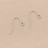 Crochets boucles d'oreille Avec anneau en argent 925  Taille 9x15mm  diamètre du fil 0.7mm trou 1.5mm 20pcs/paquet