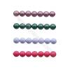 8mm Matte Shell Pearl Round Beads  Hole 0.8mm  about 50 beads/strand  15~16"