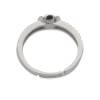 Componente del anillo de dedo de plata 925 CZ Ajustable (Chapado en platino) Diámetro17mm Bandeja4mm Aguja0.8mm 1unidad