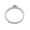 Componente del anillo de dedo de plata 925 Ajustable (Chapado en platino) Para cabuchon Diámetro17mm Bandeja11.5mm 1unidad