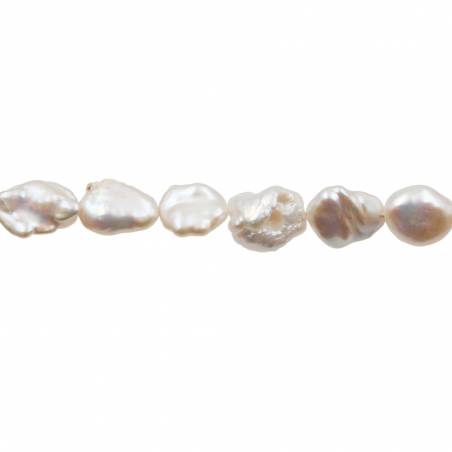 天然淡水珍珠 再生珠 尺寸 約12~16x9~12毫米 孔徑 約0.8 毫米  15~16"