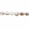 Perles de Keshi  renaître  couleur naturelle blanche  baroque  Taille 9~12x12~16mm  trou 0.8mm x1fil 15~16"