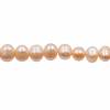 Natural Pink Fresh Water Pearl Beads Strand Nearround Size 8~9mm Hole 0.7mm 15~16"/Strand
