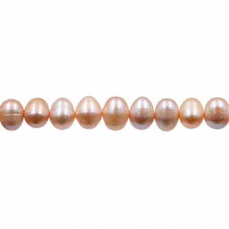 Natürlich lila Perlenkette  9~10mm  Loch 0.7mm  x1 Strang  15~16"