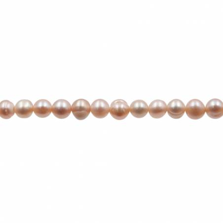 Fili di perle viola d'acqua dolce, dimensioni 3~4 mm, foro 0,4 mm, 15~16"/filo
