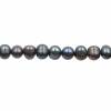 Perlas de agua dulce cultivada Teñido Negro Tamaño8~9mm Agujero0.7mm Longitud 39-40cm/tira
