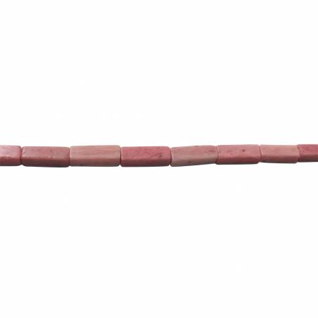 國產紅紋石串珠 長方體 尺寸4x13毫米 孔徑0.8毫米 長度39-40厘米/條