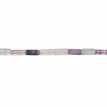 Fluorite Rectangle Taille4x13mm Trou0.8mm 39-40cm/Strand