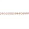 Natural White  Fresh Water Pearl Strand Beads Nearround Size 4~4.5 mm Hole 0.4mm 15~16"/Strand