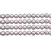 Perles de culture naturelles  perles d'eau douce ronde  grise sur fil  9~10mm  trou 0.8mm x1 fil 15~16"