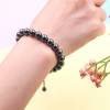 Hematite bracelet  beads 8 mm length 16cm