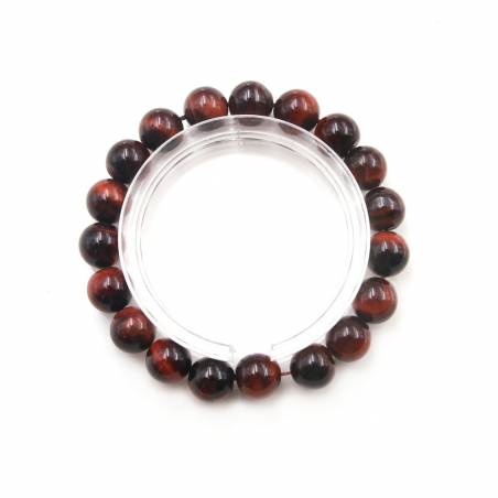Red Tiger's Eye Stone Elastic Bracelet Beads 8mm Length 15cm
