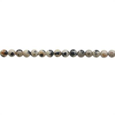 Jaspe Dalmatien rond sur fil  Taille 3mm de diamètre trou 0.7mm Environ 130perles/fil 15~16"