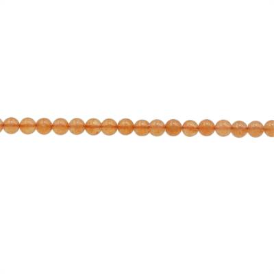Aventurine orange ronde sur fil Taille 3mm de diamètre trou 0.7mm  Environ 130pcs/fil 15~16"