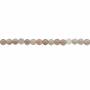 filone di perline di agata grigia naturale da 3 mm, rotondo, foro da 0,7 mm, circa 130 perline/filamento, 15~16"