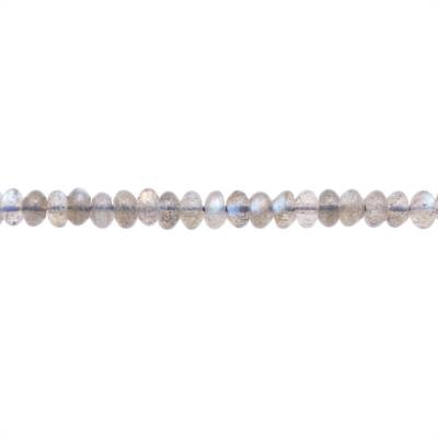 閃光石串珠 算盤珠 尺寸4x6毫米 孔徑0.8毫米 長度39-40厘米/條