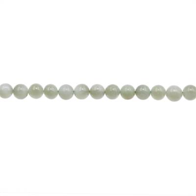 Natural Jadeite Beads Strand Round Diameter 6mm Hole 1mm About 64 Beads/Strand 15~16"