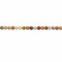 filone di perline di agata crazy lace da 3 mm, rotondo, foro da 0,7 mm, circa 129 perline/filamento, 15~16"