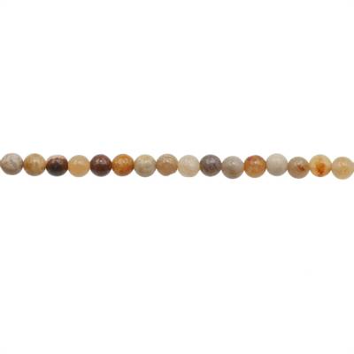 filo di perle di pietra naturale di crisantemo da 3 mm, rotondo, foro 0,7 mm, circa 131 perle/filo, 15~16"