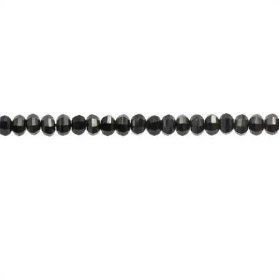 黑尖晶串珠 切角算盤珠 尺寸3x4毫米 孔徑0.6毫米 長度39-40厘米/條