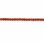 Filo di perle di agata rossa naturale, abaco sfaccettato, dimensione 2x3 mm, foro 0,6 mm, circa 150 perle/filo, 15~16"