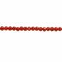 Filo di perline di agata rossa naturale, abaco sfaccettato, dimensione 3x4 mm, foro 0,8 mm, circa 122 perline per filo, 15~16"