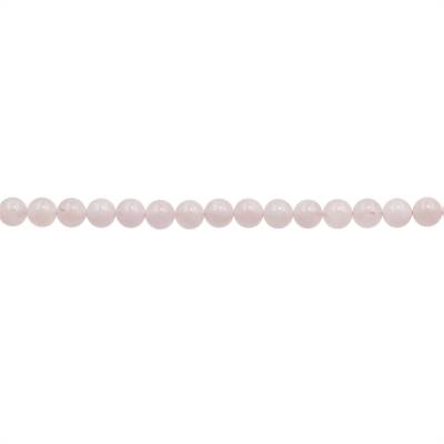 Perles Morganite rose ronde sur fil Taille 6mm de diamètre trou 0.8mm  Environ 66perles/fil 15~16"