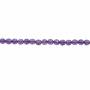 Natural Amethyst Beads Strand Faceted Round Diameter 3mm Hole 0.6mm About 119 Beads/Strand 15~16"