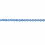 Бусы  “Синий Агат” гранёные шарики шар 3мм   отв.0.6мм  примерно 139 бусинок/нитка  длина 39~40см/нить