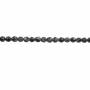 Бусы  Обсидиан “Снежинка”  гранёные шарики  шар 3мм   отв.0.6мм  примерно 128 бусинок/нитка  длина 39~40см/нить