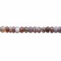 Filo di perline di agata naturale del Botswana, abaco sfaccettato, dimensioni 5x8 mm, foro 1 mm, circa 73 perline/filamento, 15~