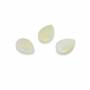 Rouleau de perles de nacre blanche, taille 10x14 mm, trou 0.7 mm, environ 28 perles/rang 15 ~ 16"