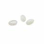 Fil de perles de nacre blanche naturelle, Ovale, Taille 4x6 mm, Trou 0.7 mm, environ 58 perles / fil de 15 ~ 16 ''