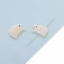 Perles de nacre blanche petit mouton, Taille 11x14mm, Trou 0.7mm, 15 perles/cordeau