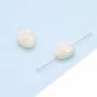 Perles de nacre en forme de coeur, Diamètre 6mm, Trou 0.7mm, 67 perles /stringle