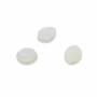 Collier de perles ovales en nacre blanche naturelle, Ovale, Taille 8x10mm, Trou 0.6 mm, 55 perles/collier 15~16"