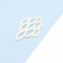 White Mother-Of-Pearl Sea Shell Charms Chinese Knot 25x40mm 2pcs/Pack