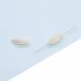 Nacre blanche long brin de perles, Taille 5x12 mm, Trou 0.8 mm, environ 35 perles / brin 15 ~ 16 ''
