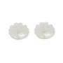 White Mother-of-pearl Shell Flower Charm Size10mm  Hole1mm 12pcs/Pack