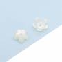 White Mother-of-pearl Shell Flower Charm Size8mm Hole1mm 20pcs/Pack