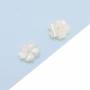 Weißes Perlmutt Muschel Blume Charme Größe10mm Loch0.8mm 12 Stück/Packung