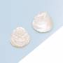 Forme Maitreya coquille de nacre blanche, 29x32mm, x 2 pcs/pack