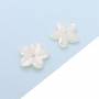 Белый перламутр раковина цветок шарм Размер9.5 мм отверстие0.9 мм 12 шт/упак